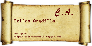 Czifra Angéla névjegykártya